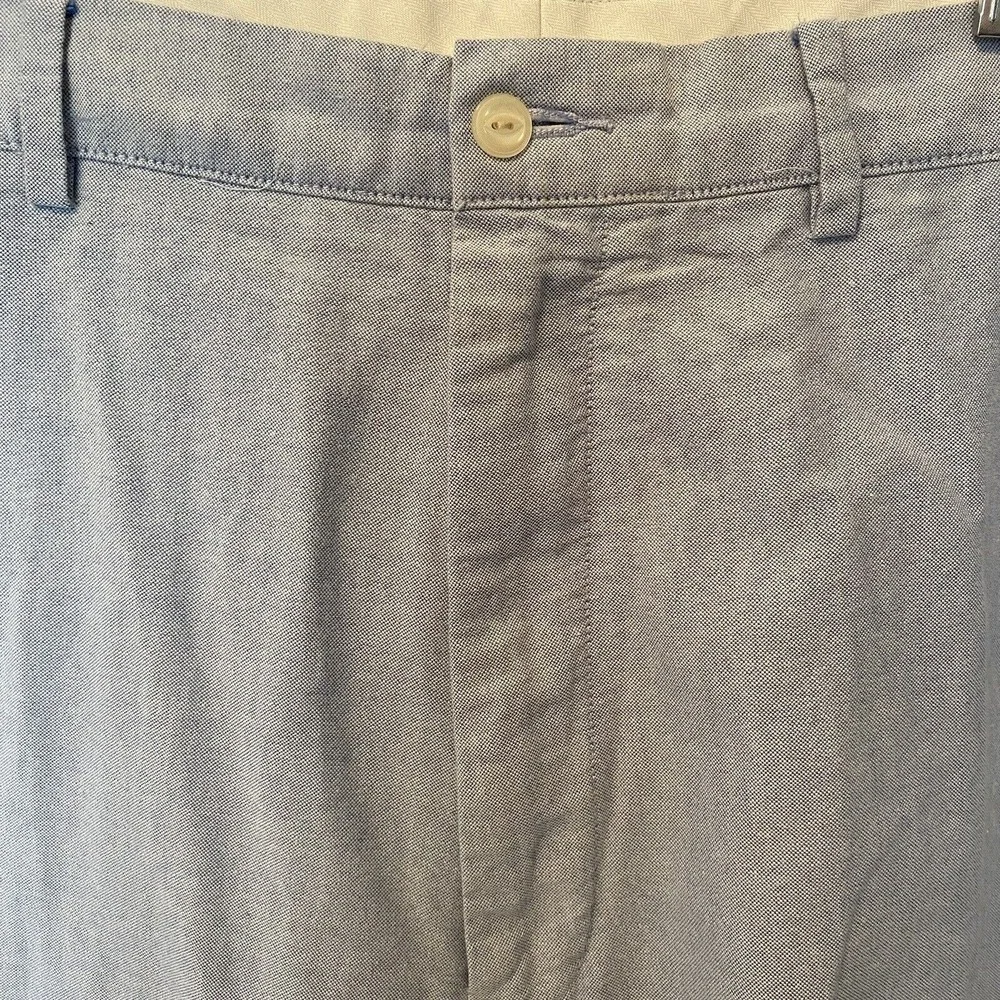 VTG Polo Ralph Lauren Preston Chino Shorts Mens 48B‎ Big Chambray Classic Preppy